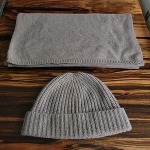 Club Monaco Cashmere Beanie & Scarf Set